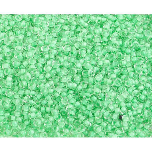 Preciosa Ornela 10/0 Preciosa Seed Beads 10/0 Hot Green Colourlined TERRA Czech Seedbeads