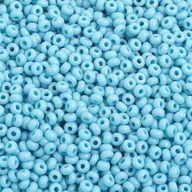 6/0 Luster Color Lined Blue Seed Beads, 4mm Rocailles, 20 grams - Item  Number 6009