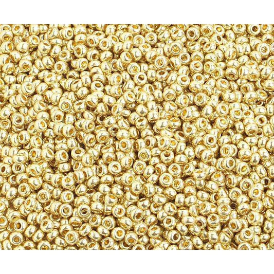 Sundaylace Creations & Bling 10/0 Preciosa Seed Beads 10/0 Light Gold Solgel Metallic, Preciosa Seed beads