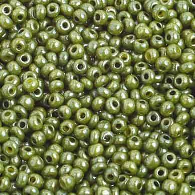 Sundaylace Creations & Bling 10/0 Preciosa Seed Beads 10/0 Light Green Luster Opaque, Preciosa Seed Beads *Rare*