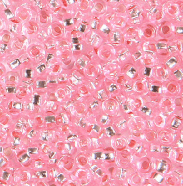 Sundaylace Creations & Bling 10/0 Preciosa Seed Beads 10/0 Medium Pink Dyed Silver Lined, Preciosa Seed Beads