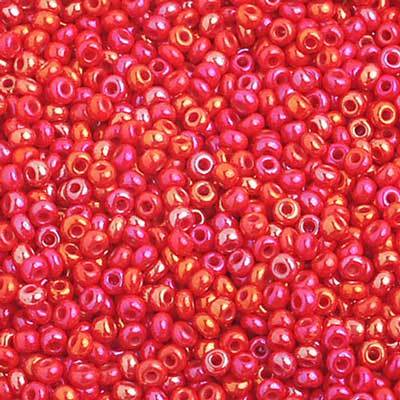 Sundaylace Creations & Bling 10/0 Preciosa Seed Beads 10/0 Medium Red AB Opaque, Preciosa Seed Beads