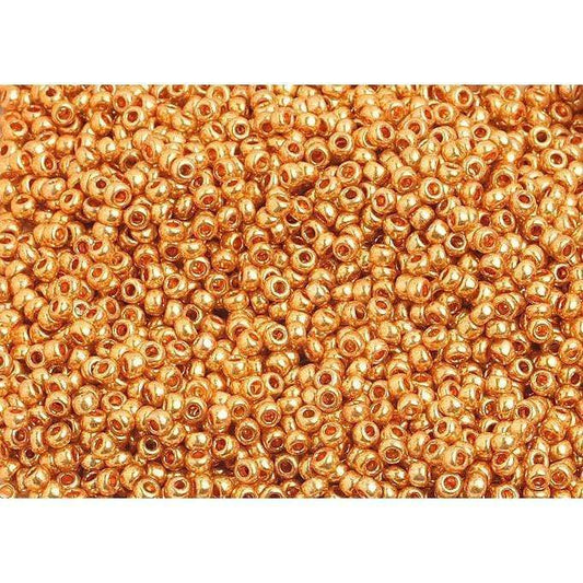 Preciosa Ornela 10/0 Preciosa Seed Beads 10/0 Metallic Gold Preciosa Seed Bead