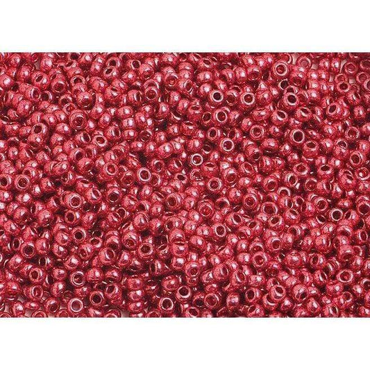 Sundaylace Creations & Bling 10/0 Preciosa Seed Beads 10/0 Metallic Red, Preciosa Seed Beads *hank*