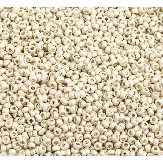 Preciosa Ornela 10/0 Preciosa Seed Beads 10/0 Metallic Silver  Matte Terra Colour Preciosa Seed Bead