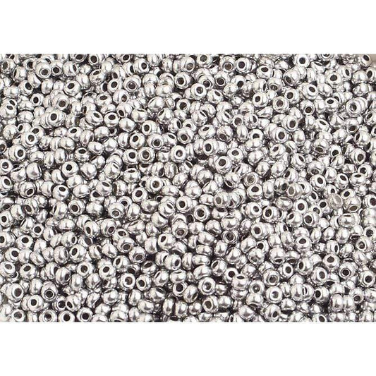 Preciosa Ornela 10/0 Preciosa Seed Beads 10/0 Metallic Silver Preciosa Seed Bead (*65002210)