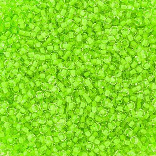 Preciosa Ornela 10/0 Preciosa Seed Beads 10/0 Crystal Colour Lined Neon Green Preciosa Seed Bead