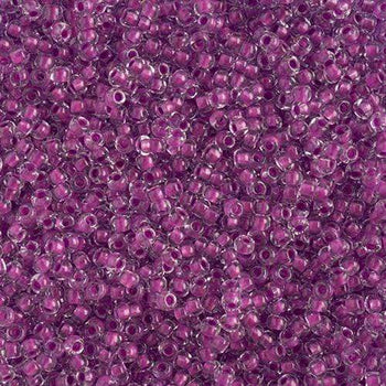Preciosa Ornela 10/0 Preciosa Seed Beads 10/0 Crystal Colour Lined Neon Purple, Preciosa Seed Beads