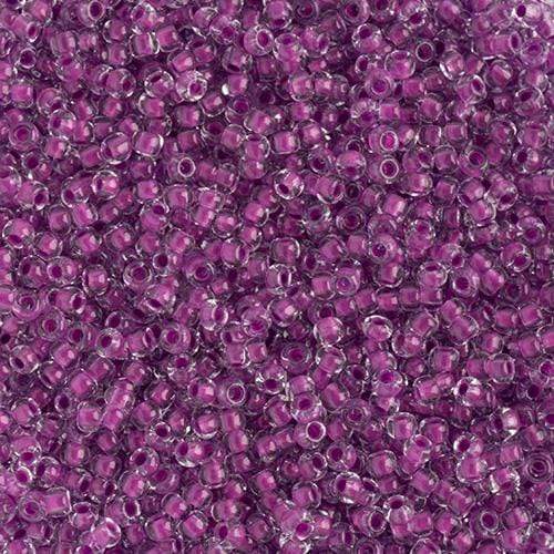 Preciosa Ornela 10/0 Preciosa Seed Beads 10/0 Crystal Colour Lined Neon Purple, Preciosa Seed Beads