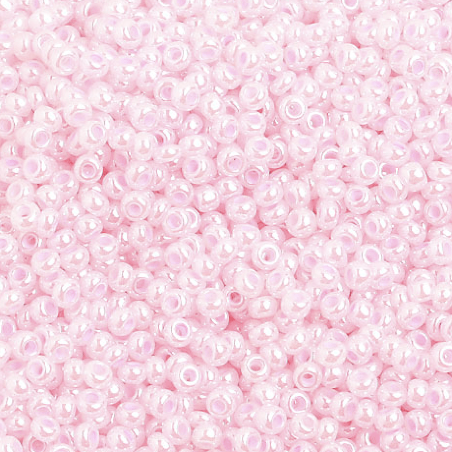 Sundaylace Creations & Bling 10/0 Preciosa Seed Beads 10/0 Pale Pink Pearl Dyed Opaque, Preciosa Seed Beads