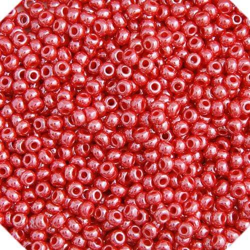 Sundaylace Creations & Bling 10/0 Preciosa Seed Beads 10/0 Pearl Red Opaque Preciosa Seed Bead