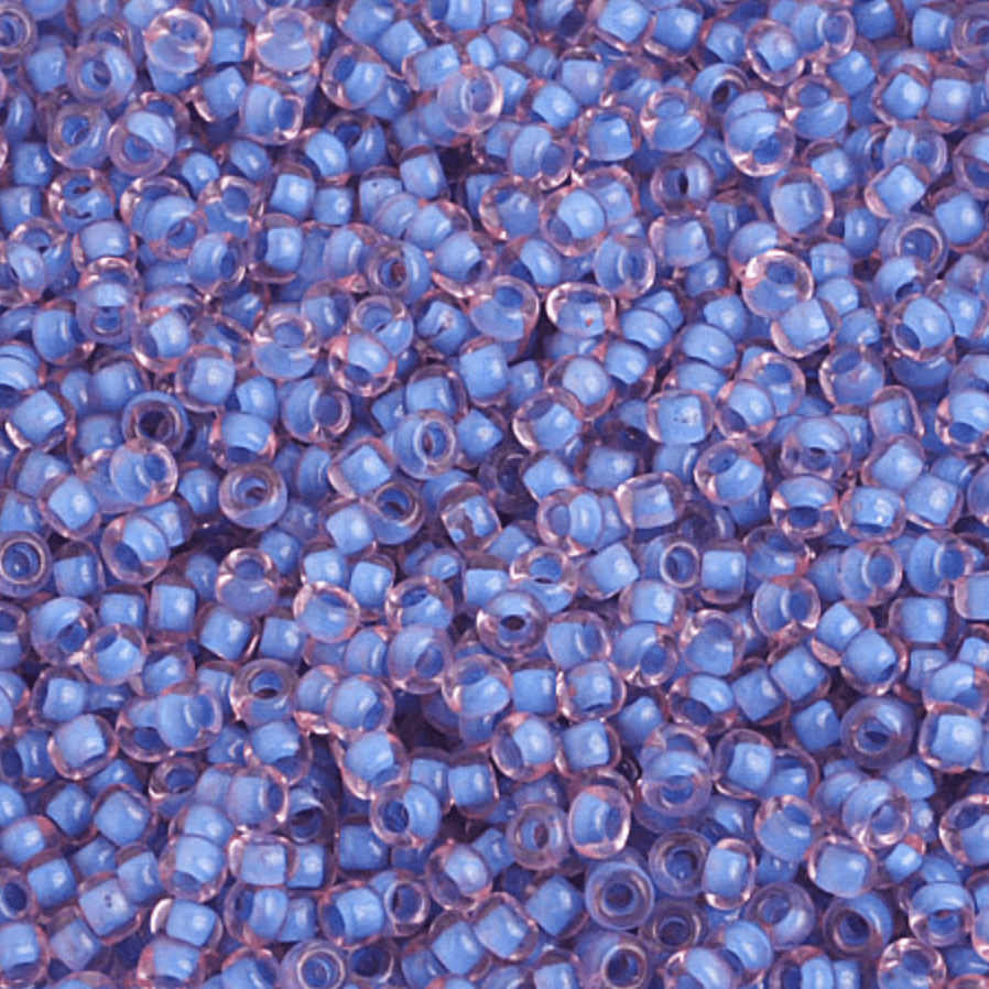 Sundaylace Creations & Bling 10/0 Preciosa Seed Beads 10/0 Pink-Blue Colour Lined Terra, Preciosa Seed Beads