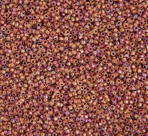 Preciosa Ornela 10/0 Preciosa Seed Beads 10/0 Dyed Pink AB SOLGEL (*Bronze) Czech Seed Beads