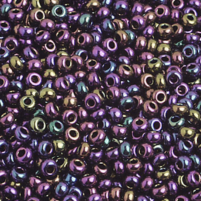 Sundaylace Creations & Bling 10/0 Preciosa Seed Beads 10/0 Purple Iris Opaque *Metallic*, Preciosa Seed Beads