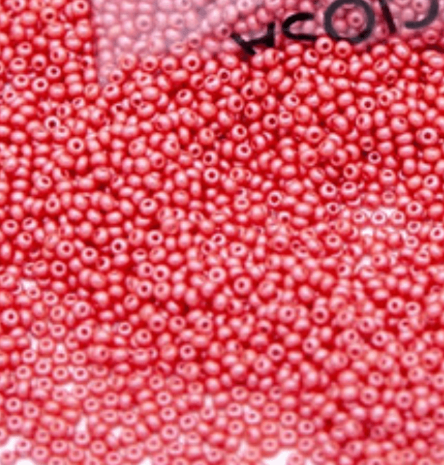 Preciosa Ornela 10/0 Preciosa Seed Beads 10/0 Red PermaLux Pearl Coating Opaque Preciosa Seed Beads