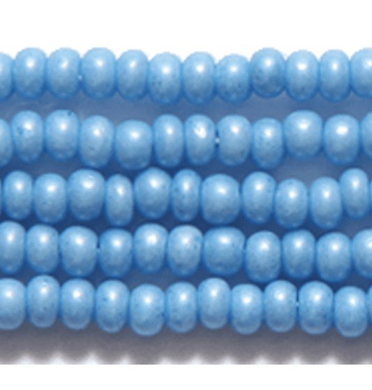 Preciosa Ornela 10/0 Preciosa Seed Beads 10/0 Sky Blue Terra Pearl Opaque Preciosa Seed Beads *Limited time Hank 2023*