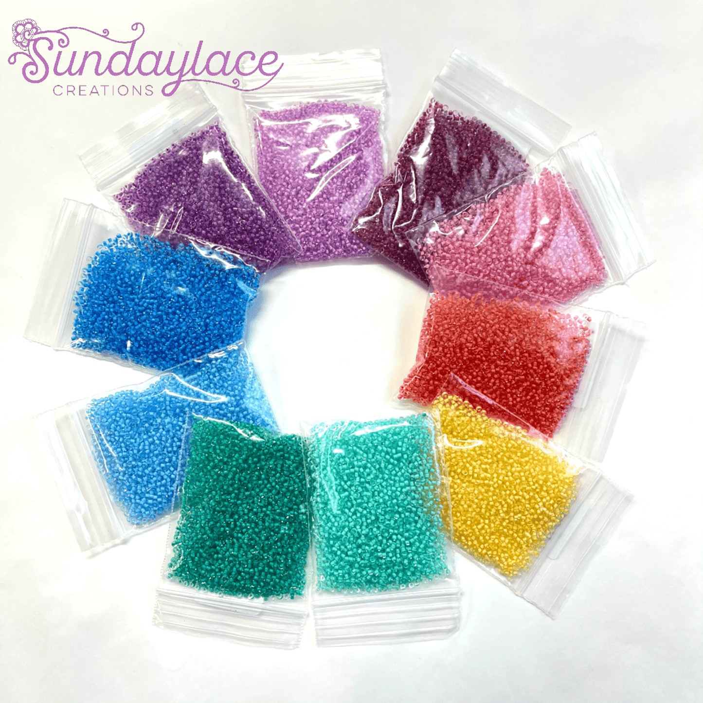 Sundaylace Creations & Bling Promotions 10/0 Spring Pastel colour-lined preciosa seed bead set, Spring Promotions