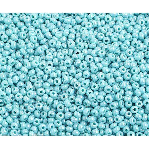 Sundaylace Creations & Bling 10/0 Preciosa Seed Beads 10/0 Turquoise AB Opaque, Preciosa Seed Beads