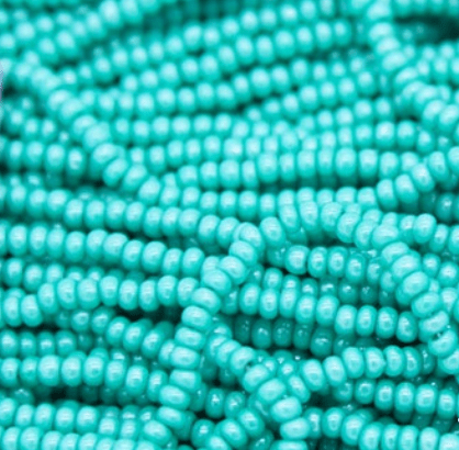 10/0 Turquoise Green MATTE  Intensive Terra Preciosa Seed Beads *HANK 10/0 Preciosa Seed Beads
