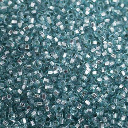 Sundaylace Creations & Bling 10/0 Preciosa Seed Beads 10/0 Transparent Turquoise Green Silver Lined Solgel Dyed Preciosa Seed Beads