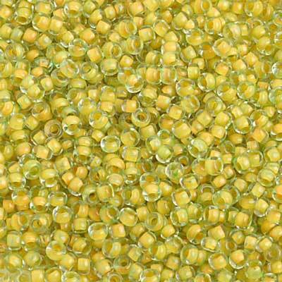 Sundaylace Creations & Bling 10/0 Preciosa Seed Beads 10/0 Yellow/Green Colour Lined Terra Preciosa Seed Bead *Hank