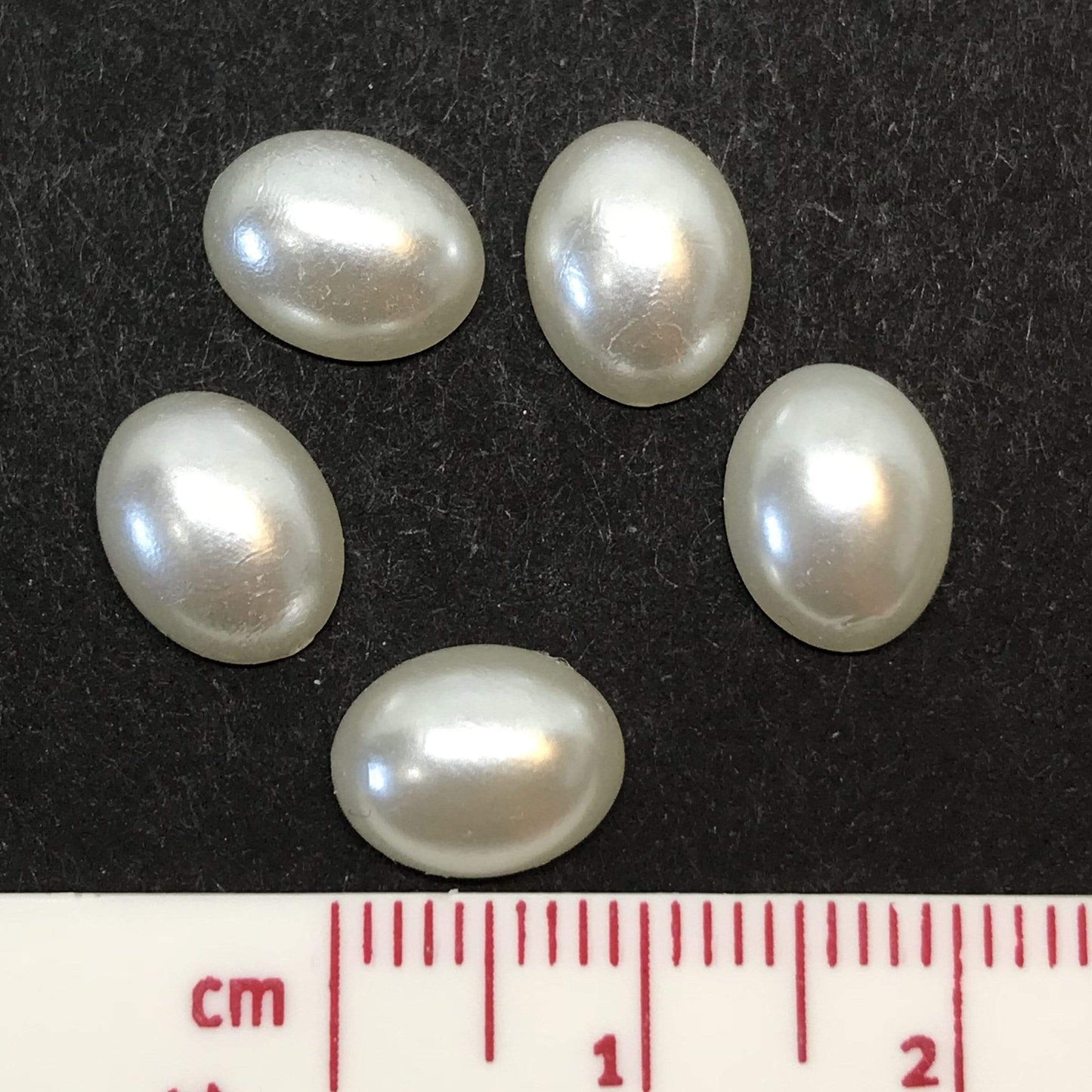 Sundaylace Creations & Bling Pearl Gems 8*10mm Ivory OVAL 10*14mm, 10*8mm Mini Oval Pearl Resin Gem in White and Ivory