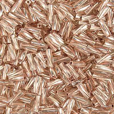 Sundaylace Creations & Bling Bugles Beads 10*3.5mm Corolla Super twisted Crystal Copper * Rose Gold* Silver Lined Large,  Tube Bugle Bead
