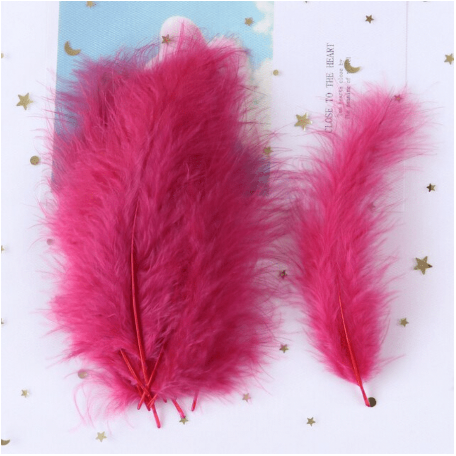 Sundaylace Creations & Bling 100mm Soft Fluffy Turkey Feathers (DYI), Earring Findings (Sold 100 feathers)