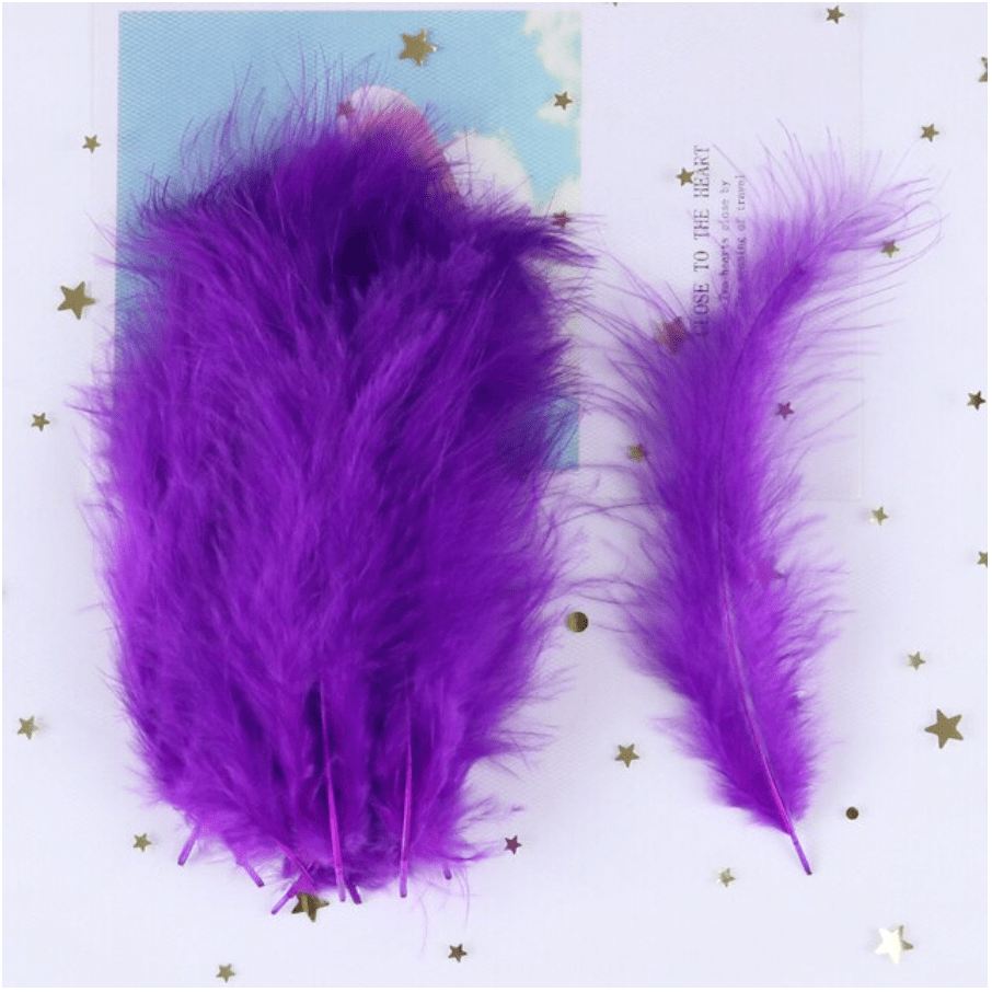 Sundaylace Creations & Bling 100mm Soft Fluffy Turkey Feathers (DYI), Earring Findings (Sold 100 feathers)