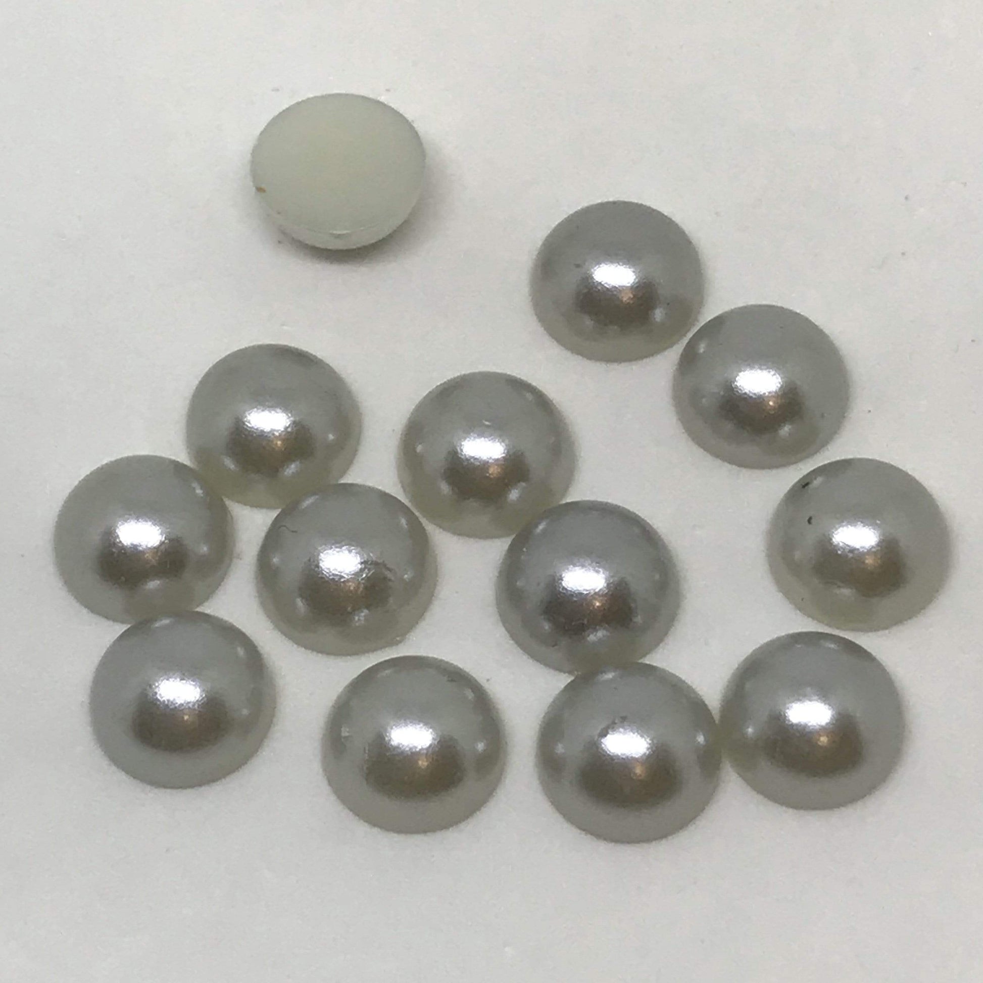 Sundaylace Creations & Bling Pearl Gems 12mm Grey Pearl 10mm - 14mm Grey Pearl Glue on Resin Gem