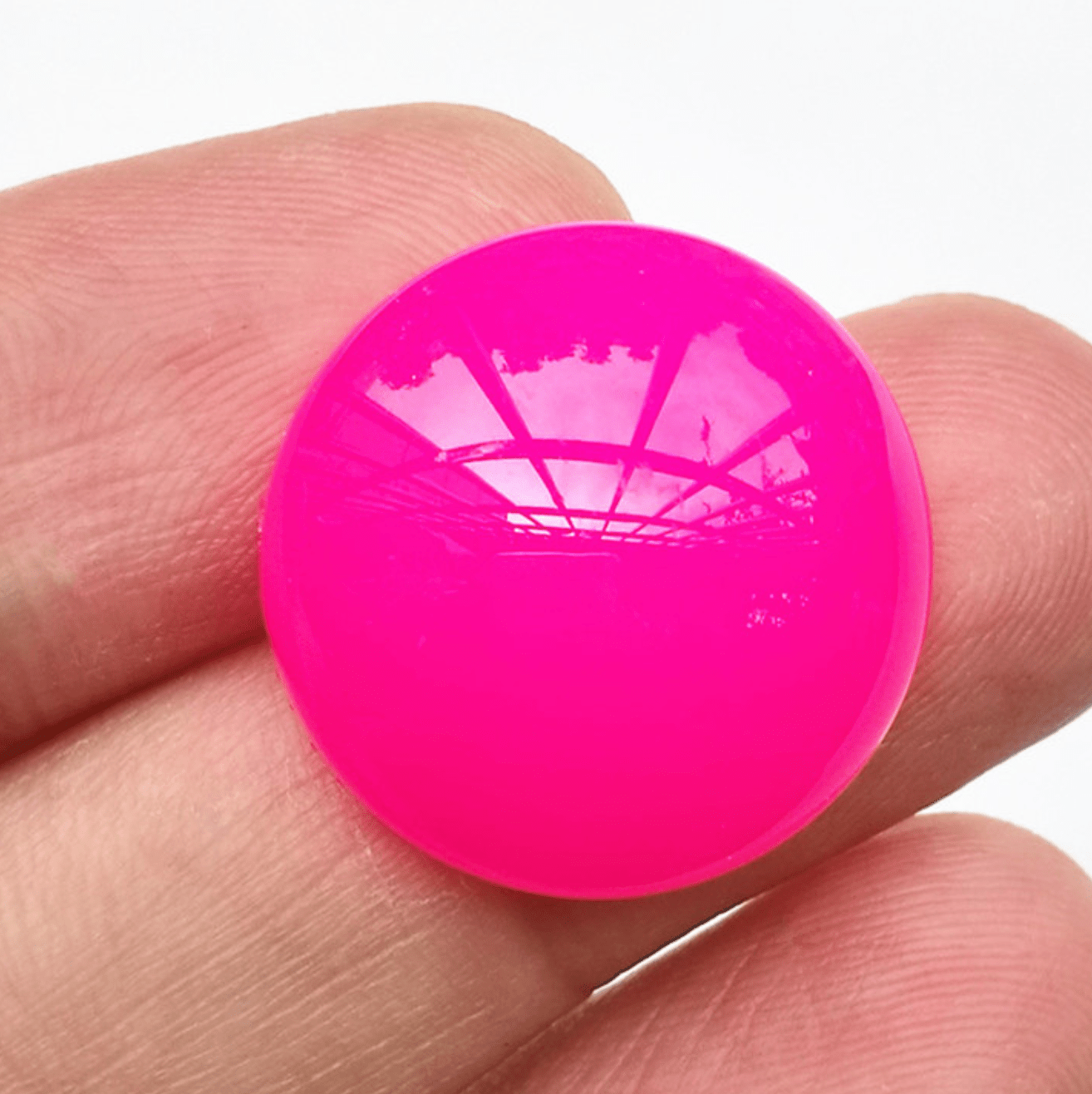 Sundaylace Creations & Bling Resin Gems 10mm Hot Pink Dome Stone Round, Glue on, Resin Gems
