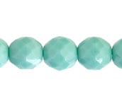 Sundaylace Creations & Bling Fire Polished Beads 10mm Light Blue Opaque Fire Polish Round Bead, Strand