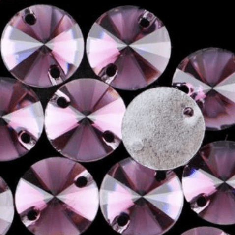 Sundaylace Creations & Bling Resin Gems 10mm Mixed Rivoli Resin Sew on Gem