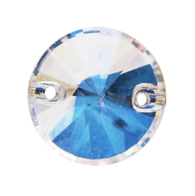 Sundaylace Creations & Bling Fancy Glass Gems 12mm 12mm Moonlight Rivoli, Grade AAAA, Sew on, Fancy Glass Gem