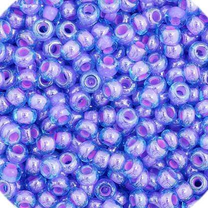 Preciosa Ornela 11/0 Preciosa Seed Beads 11/0 Aqua Amethyst Colour lined Preciosa Seed Bead