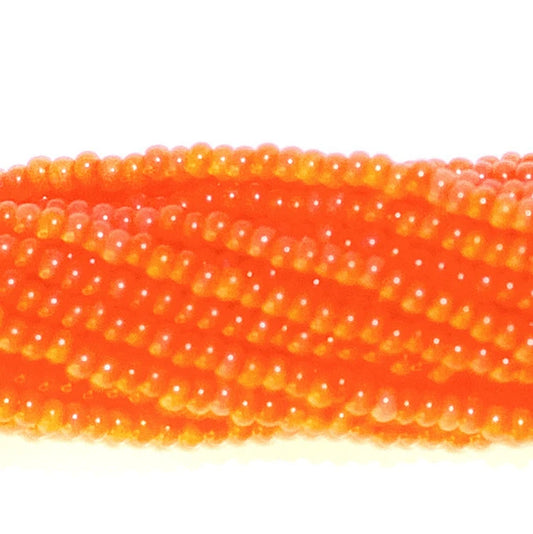 Sundaylace Creations & Bling 11/0 Preciosa Seed Beads 11/0 Bright Orange Silk (Opal) Preciosa Seed Beads *Limited time Hank