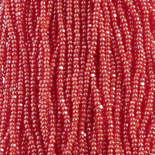 Sundaylace Creations & Bling Charlotte Cut Seedbeads 11/0 Charlotte Cut Czech Seed Bead Light Red Luster Opaque
