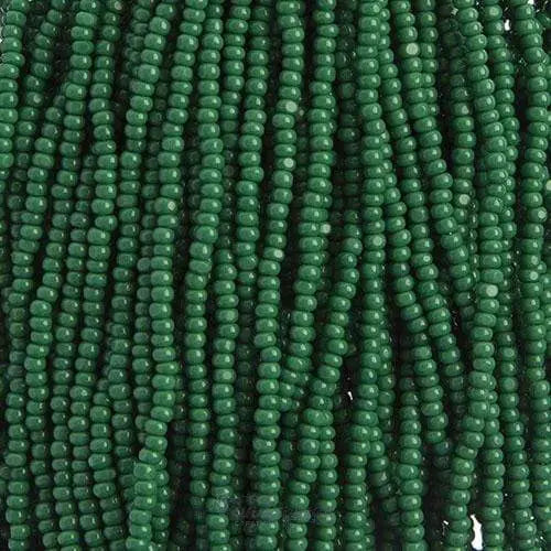 Sundaylace Creations & Bling Charlotte Cut Seedbeads 11/0 Charlotte Cut Czech Seed Bead- Opaque Medium Dark Green