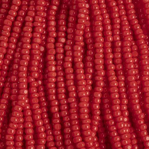 Sundaylace Creations & Bling Charlotte Cut Seedbeads 11/0 Charlotte Cut Czech Seed Bead- Opaque Medium Red (short hank)