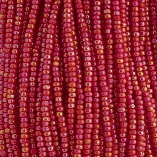 Sundaylace Creations & Bling Charlotte Cut Seedbeads 11/0 Charlotte Cut Czech Seed Bead- Opaque Red AB