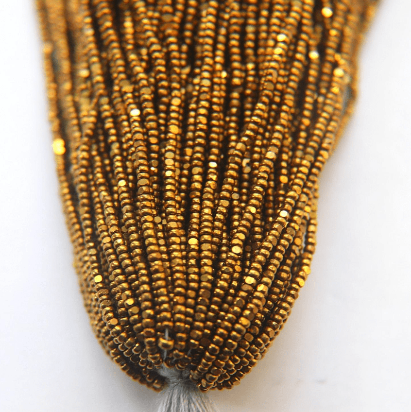 11/0 Charlotte Cut *Premium SHEEN India Seed Bead- Metallic Dorado Dark Gold *10g Hank* Charlotte Cut Seedbeads