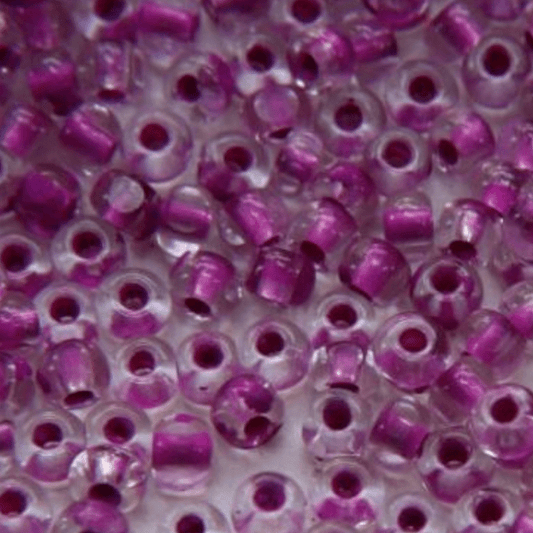 11/0 Charlotte Cut Seed Bead- Colour Lined Neon Purple Violet  *10g Hank* Charlotte Cut Seedbeads