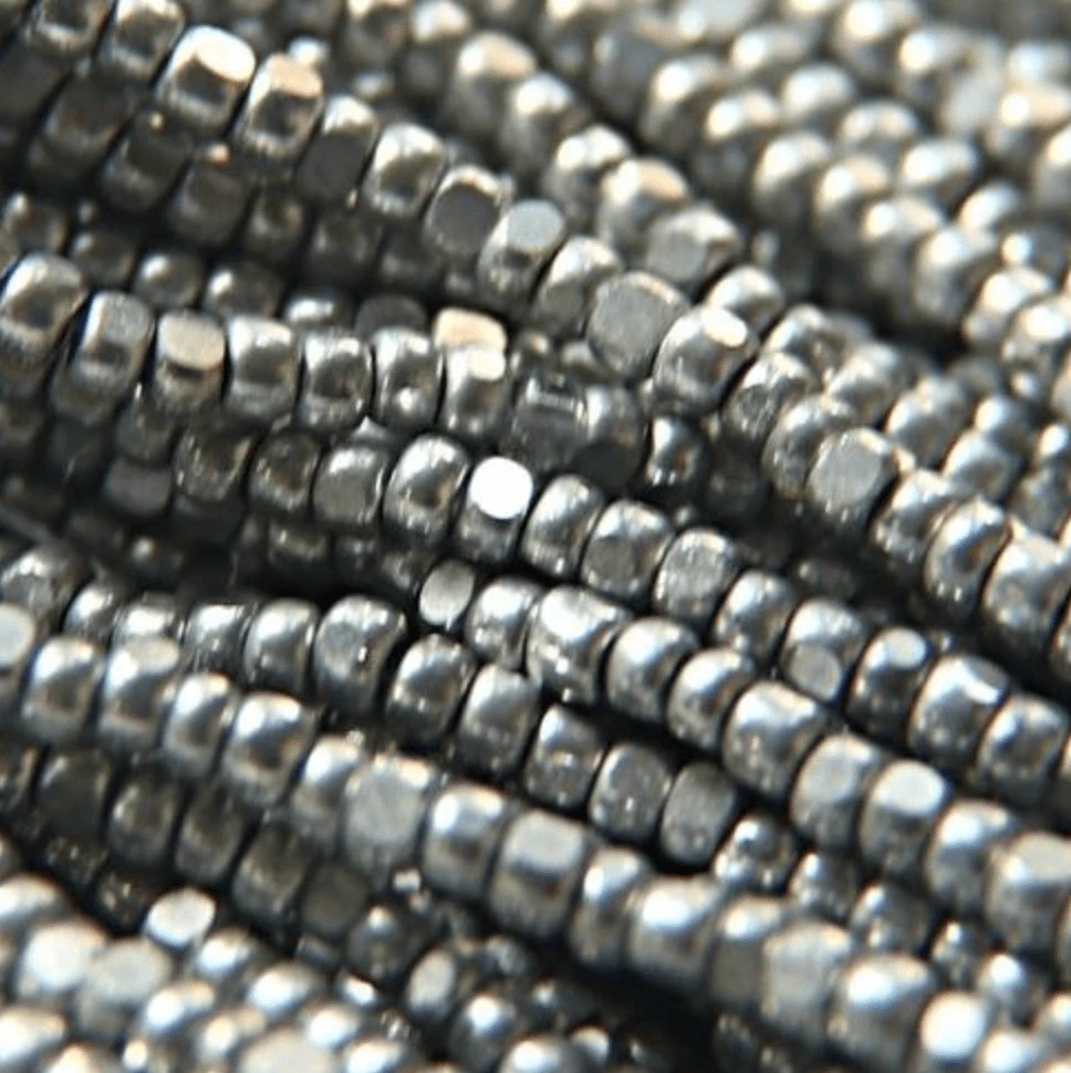 11/0 Charlotte Cut Seed Bead- Metallic Silver  *10g Hank* Charlotte Cut Seedbeads