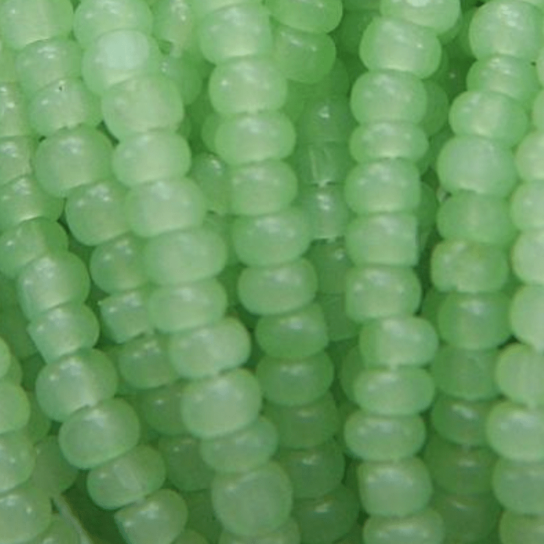 11/0 Charlotte Cut SHEEN India Seed Bead- Opal Avocado Green *10g Hank* Charlotte Cut Seedbeads