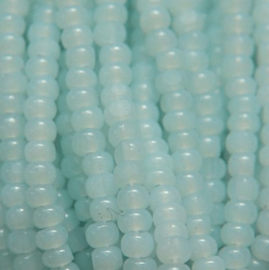 11/0 Charlotte Cut SHEEN India Seed Bead- Opal Light Azore Robin Egg Blue  *10g Hank* Charlotte Cut Seedbeads