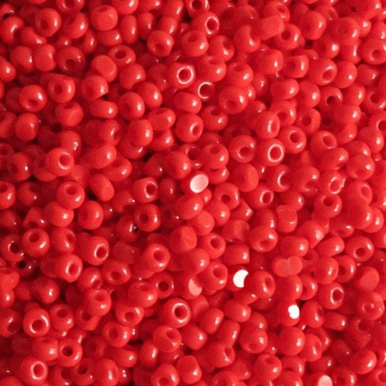 11/0 Charlotte Cut SHEEN India Seed Bead- Opaque Light Red  *10g Hank* Charlotte Cut Seedbeads