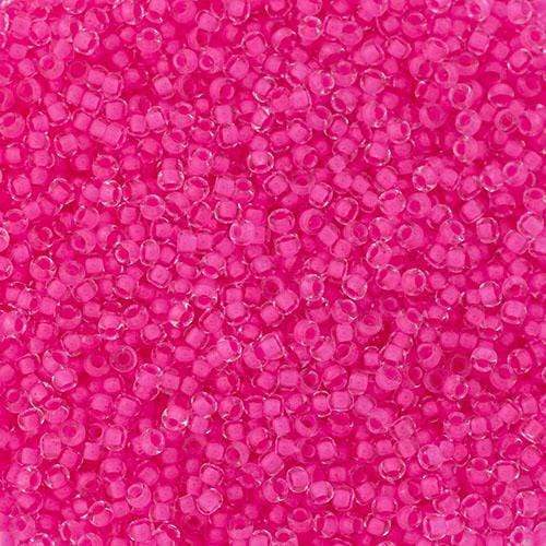 Preciosa Ornela 11/0 Preciosa Seed Beads 11/0 Crystal Colour Lined Neon Pink, Preciosa Seed Bead