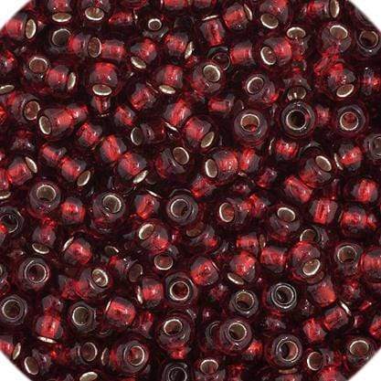 Preciosa Ornela 11/0 Preciosa Seed Beads 11/0 Dark Red Transparent Silver lined Preciosa Seed Bead