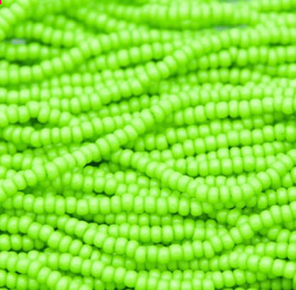 11/0 Green MATTE  Intensive Terra Preciosa Seed Beads *HANK 11/0 Preciosa Seed Beads