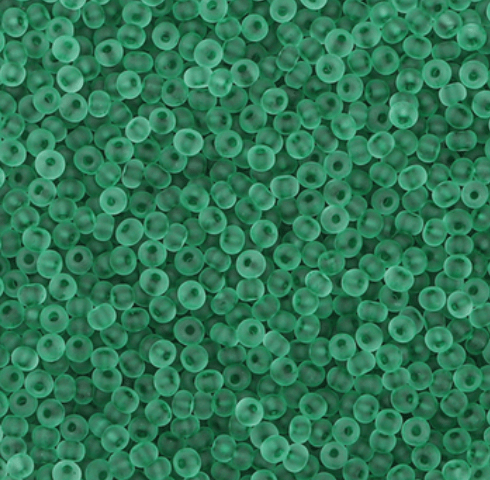 11/0 Japanese Seedbeads, Frosted Matte Emerald Green 10g 11/0 TOHO Seed Beads